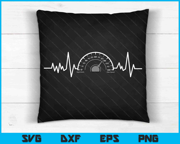 Funny Car Speedometer Auto Mechanic Guys Heartbeat Gift SVG PNG Digital Cutting Files