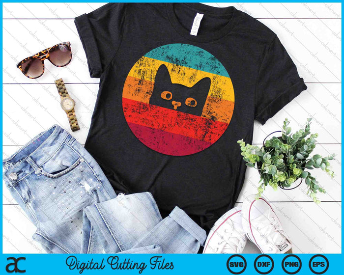 Funny Cat Retro Vintage SVG PNG Digital Cutting Files Funny Cat Retro Vintage SVG PNG Digital Cutting Files