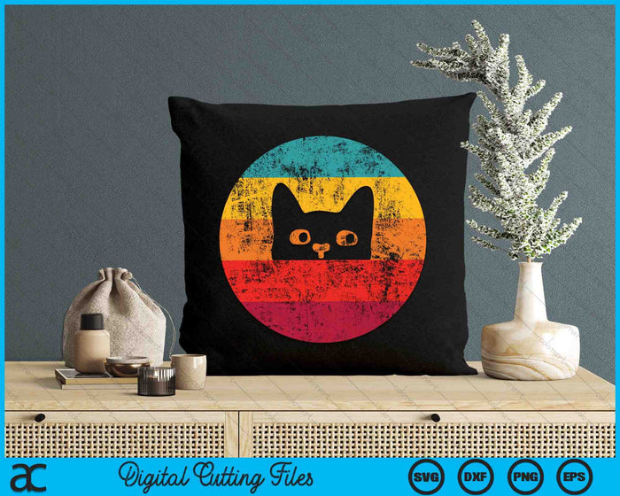 Funny Cat Retro Vintage SVG PNG Digital Cutting Files Funny Cat Retro Vintage SVG PNG Digital Cutting Files