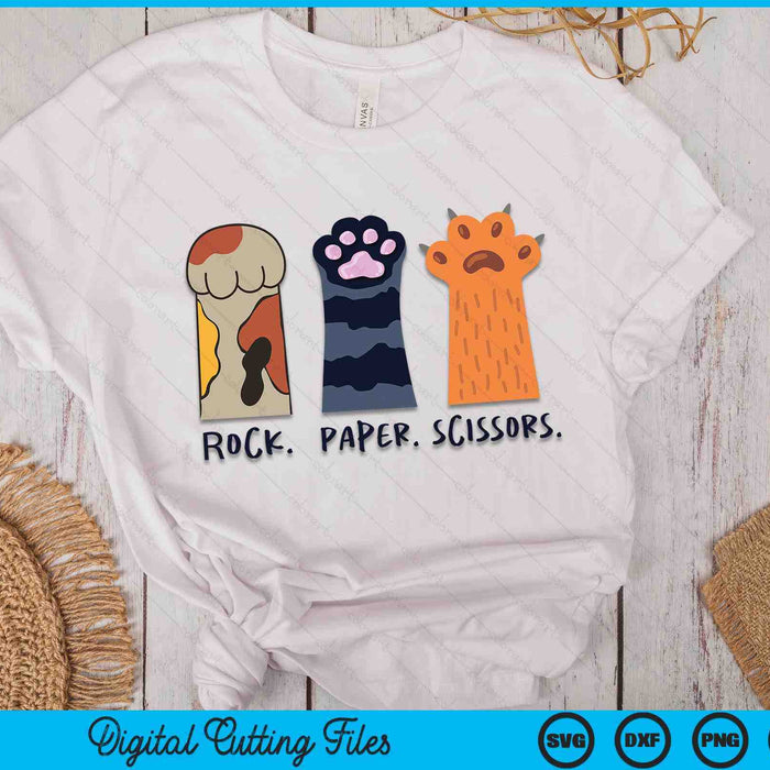 Funny Cat Rock Paper Scissors Cute Cat Paws Kids Toddler Boy SVG PNG Digital Cutting Files Funny Cat Rock Paper Scissors Cute Cat Paws Kids Toddler Boy SVG PNG Digital Cutting Files