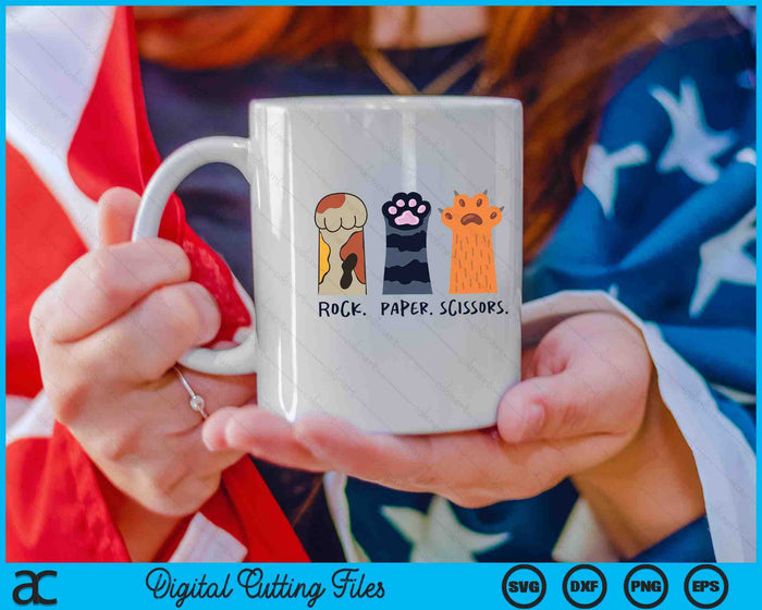 Funny Cat Rock Paper Scissors Cute Cat Paws Kids Toddler Boy SVG PNG Digital Cutting Files Funny Cat Rock Paper Scissors Cute Cat Paws Kids Toddler Boy SVG PNG Digital Cutting Files