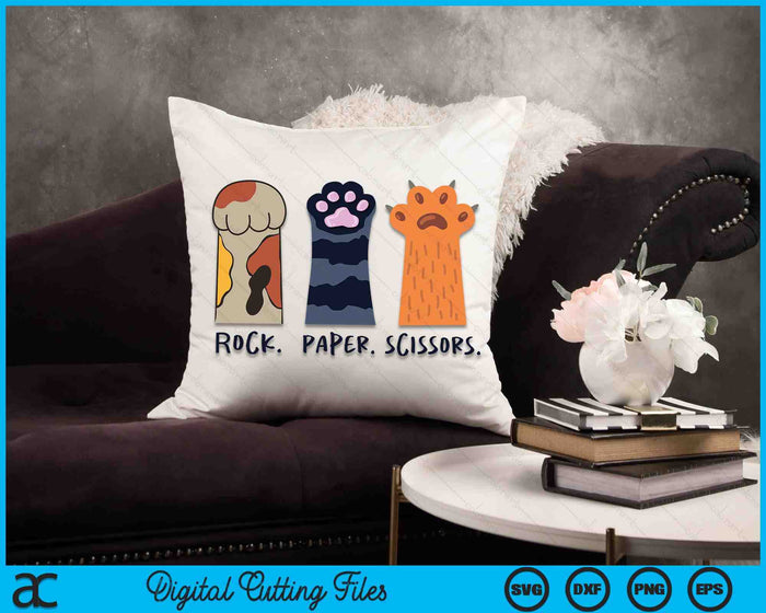 Funny Cat Rock Paper Scissors Cute Cat Paws Kids Toddler Boy SVG PNG Digital Cutting Files Funny Cat Rock Paper Scissors Cute Cat Paws Kids Toddler Boy SVG PNG Digital Cutting Files