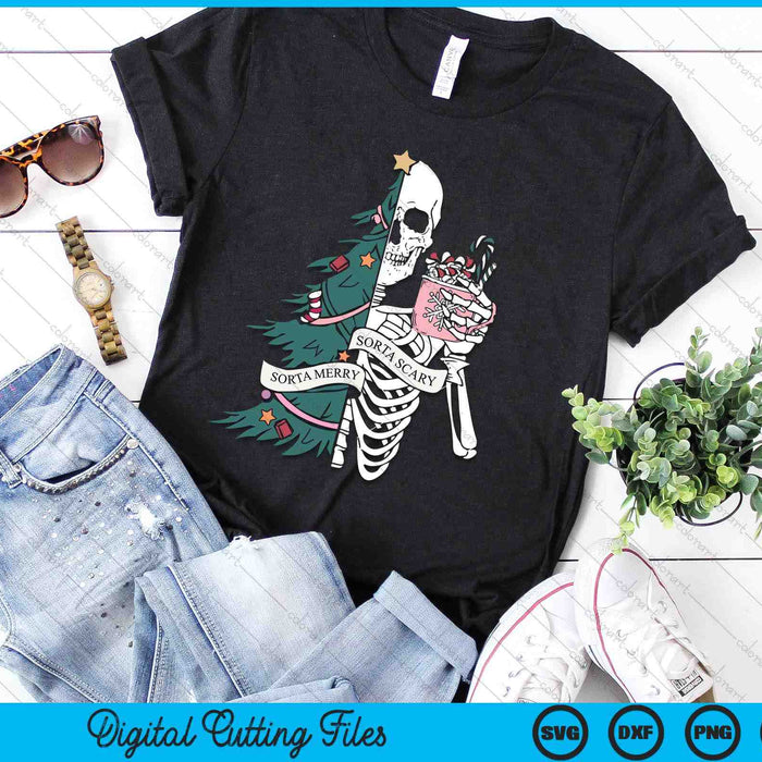 Christmas Sorta Merry Sorta Scary Skeleton Xmas Tree SVG PNG Digital Cutting Files Christmas Sorta Merry Sorta Scary Skeleton Xmas Tree SVG PNG Digital Cutting Files