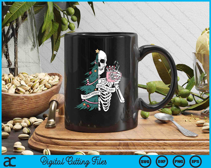 Christmas Sorta Merry Sorta Scary Skeleton Xmas Tree SVG PNG Digital Cutting Files Christmas Sorta Merry Sorta Scary Skeleton Xmas Tree SVG PNG Digital Cutting Files