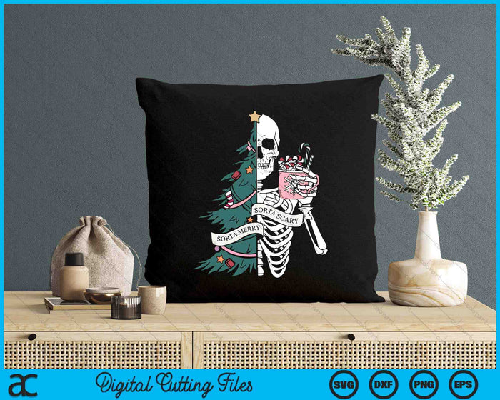 Christmas Sorta Merry Sorta Scary Skeleton Xmas Tree SVG PNG Digital Cutting Files Christmas Sorta Merry Sorta Scary Skeleton Xmas Tree SVG PNG Digital Cutting Files