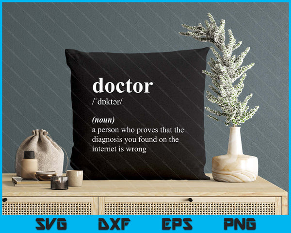 Funny Cool Doctor Definition SVG PNG Digital Printable Files