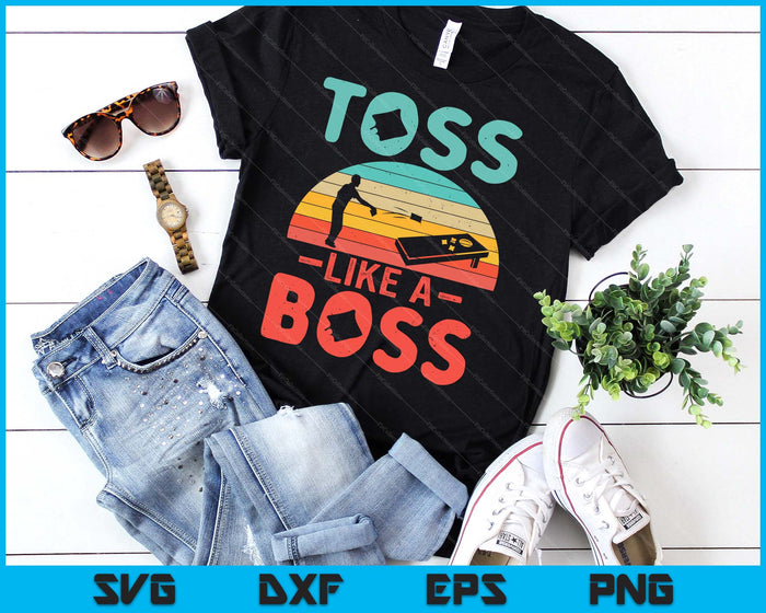 Funny Cornhole Gift Men Women Cool Cornhole Toss Like A Boss SVG PNG Digital Printable Files Funny Cornhole Gift Men Women Cool Cornhole Toss Like A Boss SVG PNG Digital Printable Files