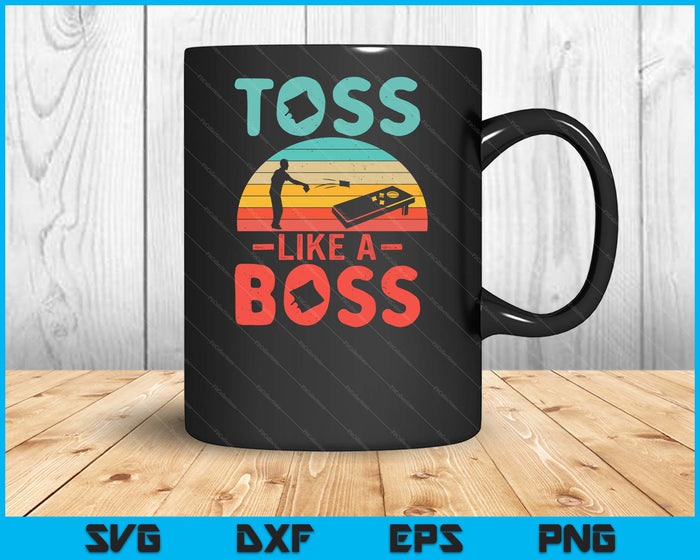 Funny Cornhole Gift Men Women Cool Cornhole Toss Like A Boss SVG PNG Digital Printable Files Funny Cornhole Gift Men Women Cool Cornhole Toss Like A Boss SVG PNG Digital Printable Files