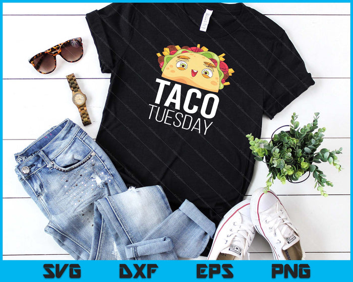 Cute Taco Tuesday Mexican Fiesta Taco Party SVG PNG Digital Cutting Files