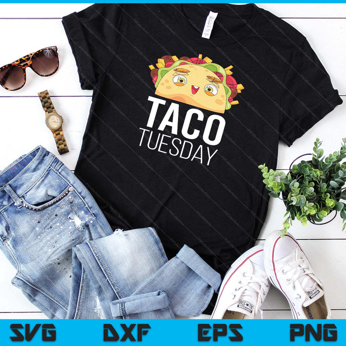 Cute Taco Tuesday Mexican Fiesta Taco Party SVG PNG Digital Cutting Files