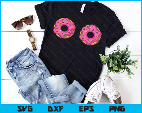 Funny Donut Boobs Sprinkle Doughnut SVG PNG Digital Printable Files