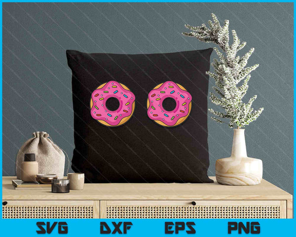 Funny Donut Boobs Sprinkle Doughnut SVG PNG Digital Printable Files