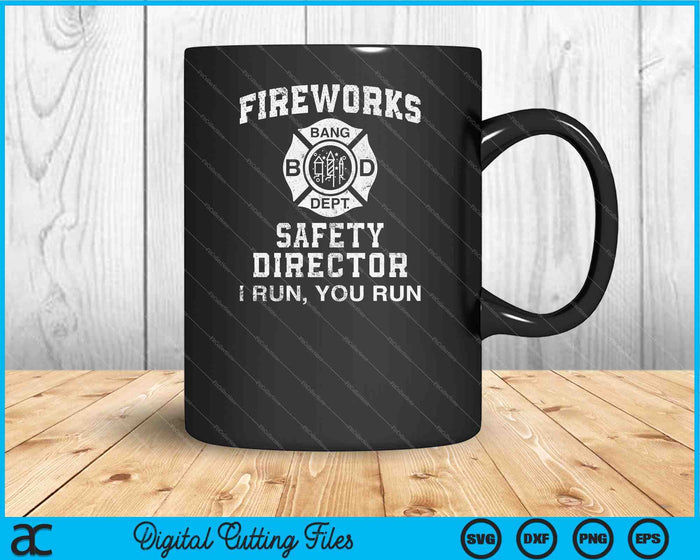 Fireworks Safety Director Firefighter America Red Pyro SVG PNG Cutting Printable Files