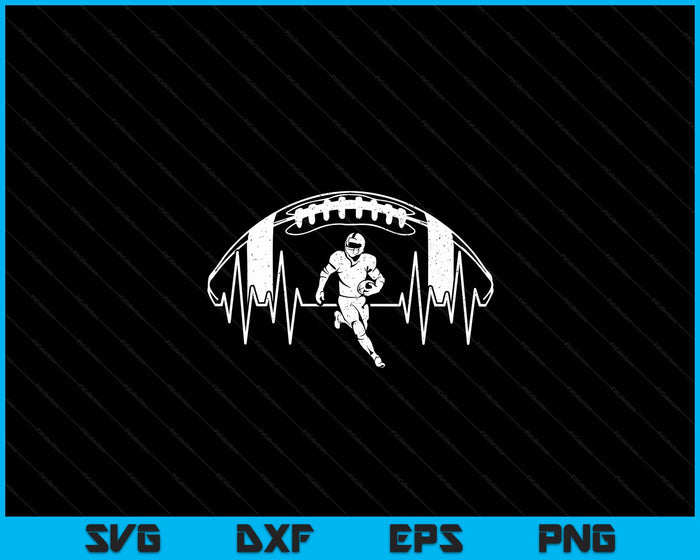 Funny Football Heartbeat American Football Player SVG PNG Digital Cutting File Funny Football Heartbeat American Football Player SVG PNG Digital Cutting File