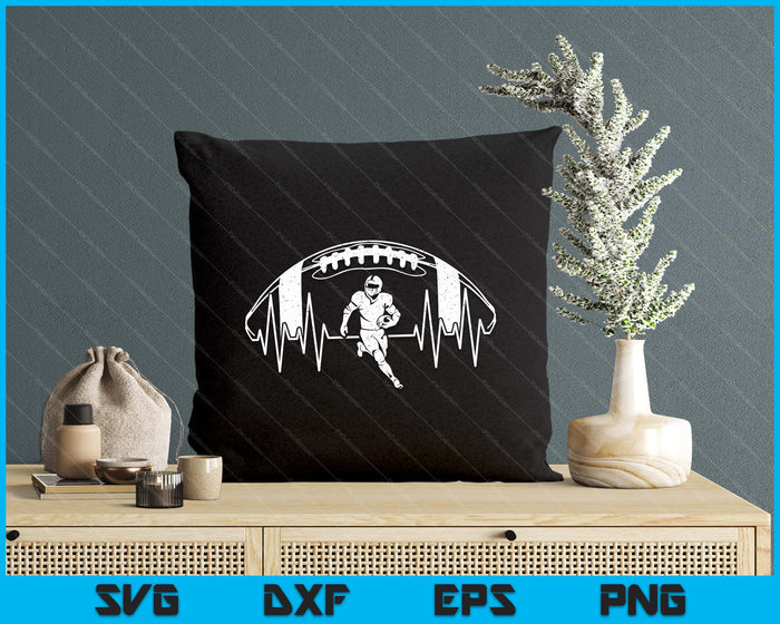 Funny Football Heartbeat American Football Player SVG PNG Digital Cutting File Funny Football Heartbeat American Football Player SVG PNG Digital Cutting File