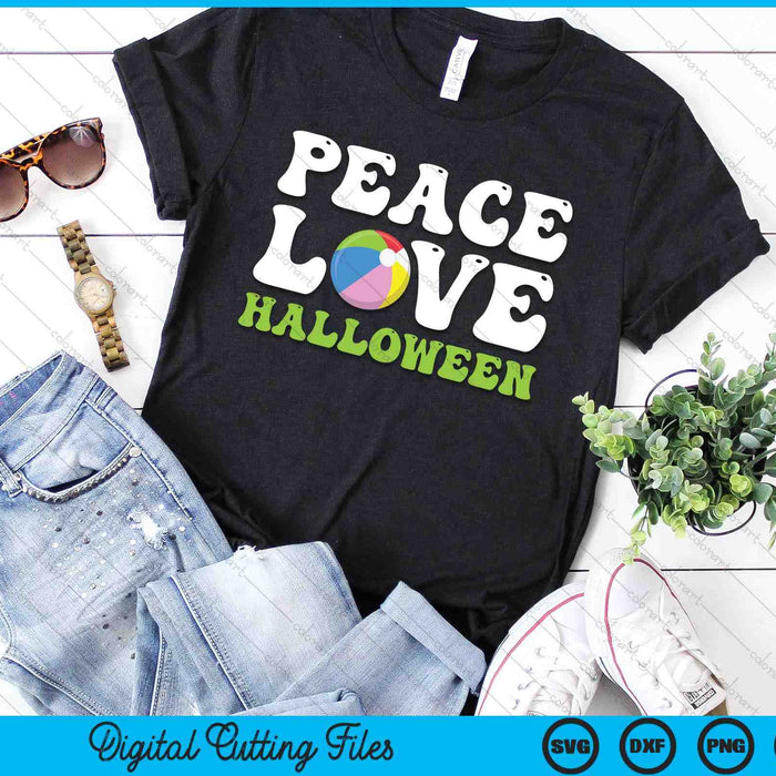 Halloween Beach Ball Costume Peace Love Halloween SVG PNG Digital Cutting Files Halloween Beach Ball Costume Peace Love Halloween SVG PNG Digital Cutting Files