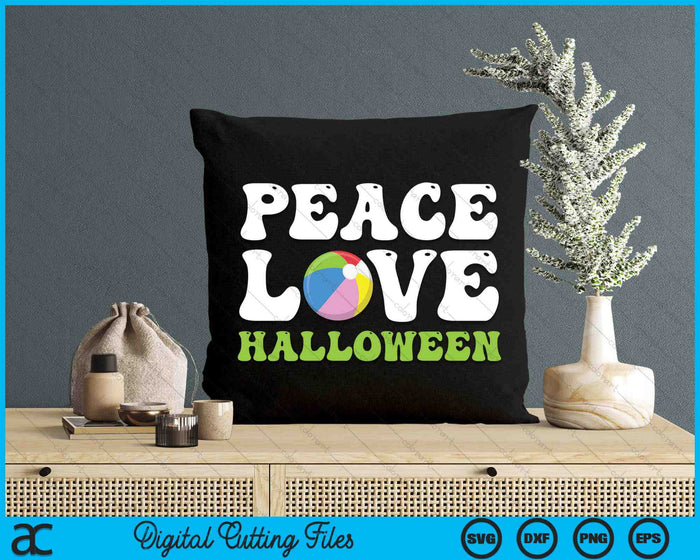 Halloween Beach Ball Costume Peace Love Halloween SVG PNG Digital Cutting Files Halloween Beach Ball Costume Peace Love Halloween SVG PNG Digital Cutting Files