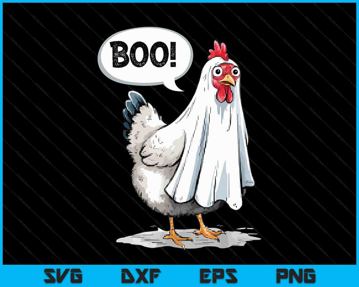 Funny Halloween Chicken Boo Spooky Chicken Halloween Costume SVG PNG Digital Printable Files Funny Halloween Chicken Boo Spooky Chicken Halloween Costume SVG PNG Digital Printable Files
