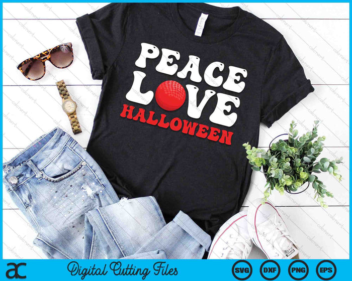 Funny Halloween DodgeBall Costume Peace Love Halloween SVG PNG Digital Cutting Files Funny Halloween DodgeBall Costume Peace Love Halloween SVG PNG Digital Cutting Files