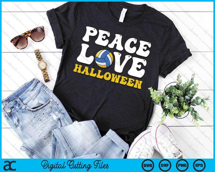 Halloween Volleyball Costume Peace Love Halloween SVG PNG Digital Cutting Files Halloween Volleyball Costume Peace Love Halloween SVG PNG Digital Cutting Files