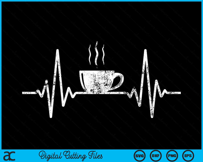 Funny Heartbeat Coffee Cup Frequency SVG PNG Digital Printable Files Funny Heartbeat Coffee Cup Frequency SVG PNG Digital Printable Files
