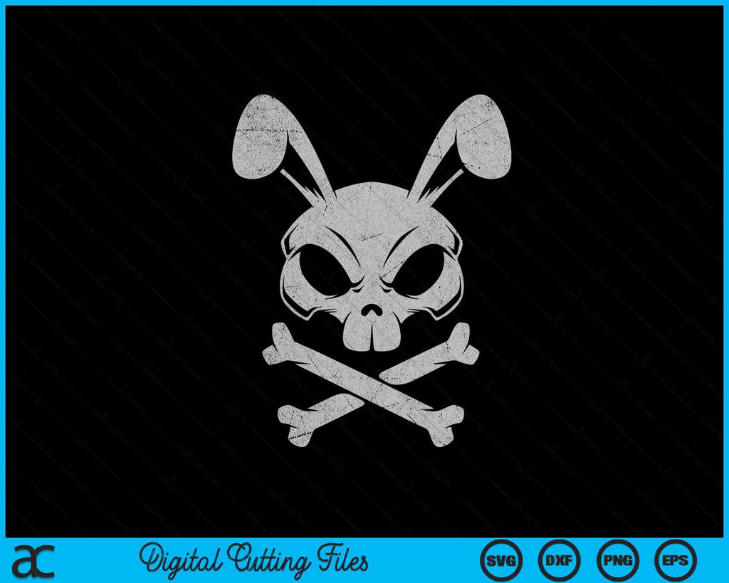 FunnyJollyRogerBunnySkullCross