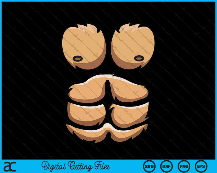 Mono gorila pecho traje Halloween SVG PNG archivos de corte digital Mono gorila pecho traje Halloween SVG PNG archivos de corte digital