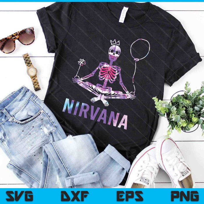 Nirvana Skeleton Yoga For Man Woman Tie Dye SVG PNG Digital Cutting Files Nirvana Skeleton Yoga For Man Woman Tie Dye SVG PNG Digital Cutting Files