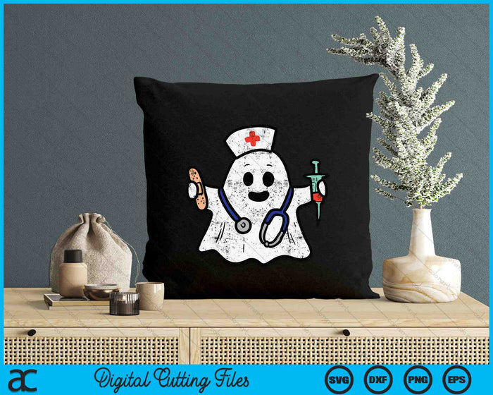 Funny Nurse Ghost Scrub Halloween Costume SVG PNG Digital Cutting Files Funny Nurse Ghost Scrub Halloween Costume SVG PNG Digital Cutting Files