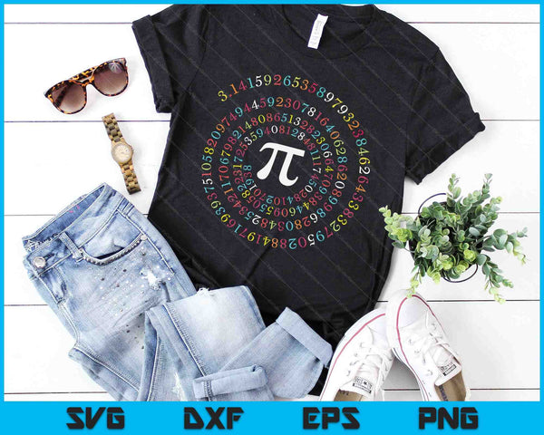 Pi Day Spiral Pi Math For Pi Day 3.14 SVG PNG Digital Printable Files