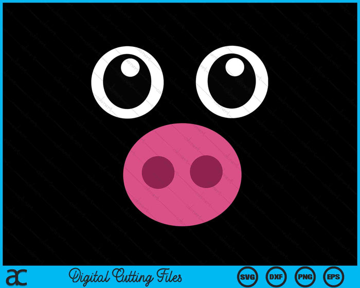 Funny Pig Face Swine Halloween Costume SVG PNG Digital Cutting Files Funny Pig Face Swine Halloween Costume SVG PNG Digital Cutting Files