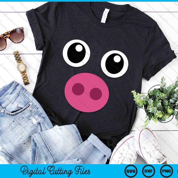 Funny Pig Face Swine Halloween Costume SVG PNG Digital Cutting Files Funny Pig Face Swine Halloween Costume SVG PNG Digital Cutting Files