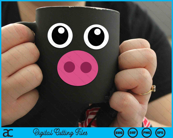 Funny Pig Face Swine Halloween Costume SVG PNG Digital Cutting Files Funny Pig Face Swine Halloween Costume SVG PNG Digital Cutting Files