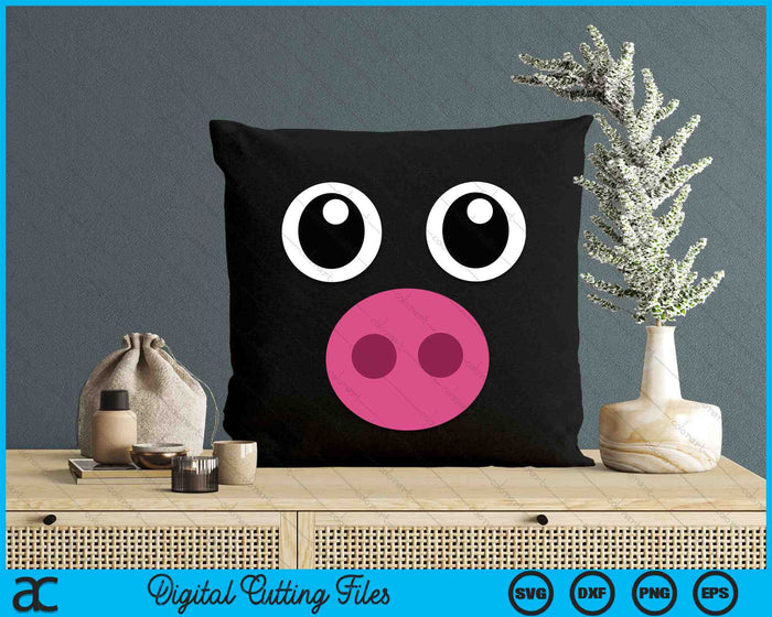 Funny Pig Face Swine Halloween Costume SVG PNG Digital Cutting Files Funny Pig Face Swine Halloween Costume SVG PNG Digital Cutting Files