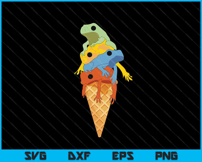 Funny Poison Dart Frogs Ice Cream SVG PNG Cutting Printable Files Funny Poison Dart Frogs Ice Cream SVG PNG Cutting Printable Files