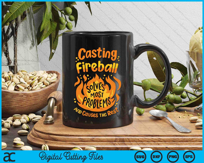 Funny RPG Gamer Nerdy Casting Fireball Solves Most Problems SVG PNG Digital Printable Files Funny RPG Gamer Nerdy Casting Fireball Solves Most Problems SVG PNG Digital Printable Files