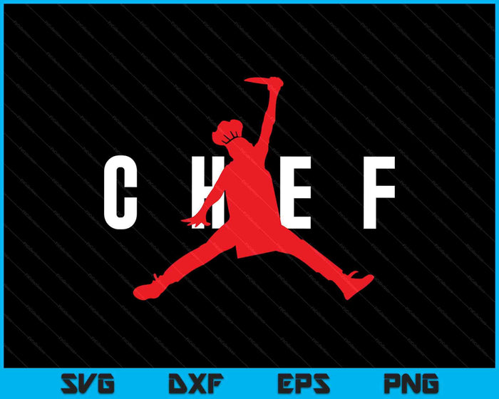 Funny Restaurant Chef Jumping Chef Knife Logo SVG PNG Digital Printable Files Funny Restaurant Chef Jumping Chef Knife Logo SVG PNG Digital Printable Files