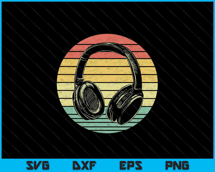 Funny Retro Headphones SVG PNG Cutting Printable Files Funny Retro Headphones SVG PNG Cutting Printable Files