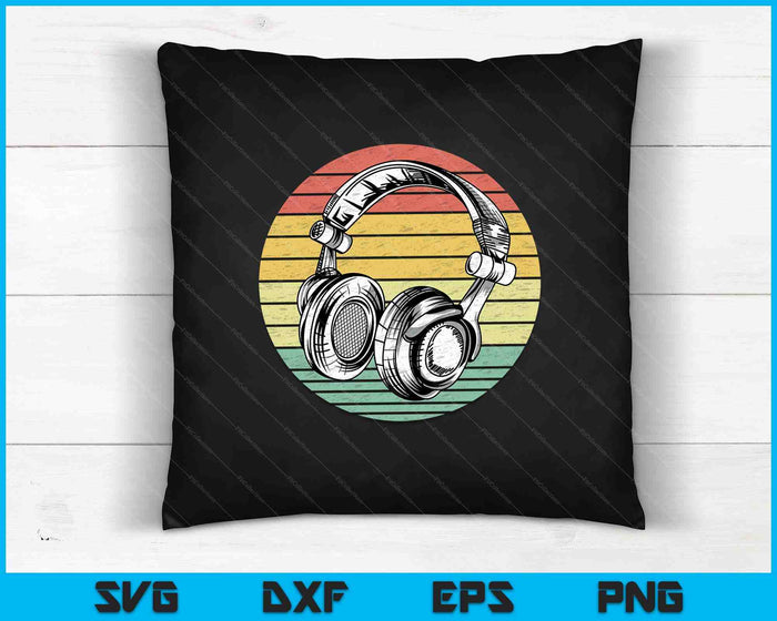 Funny Retro Headphones SVG PNG Cutting Printable Files Funny Retro Headphones SVG PNG Cutting Printable Files