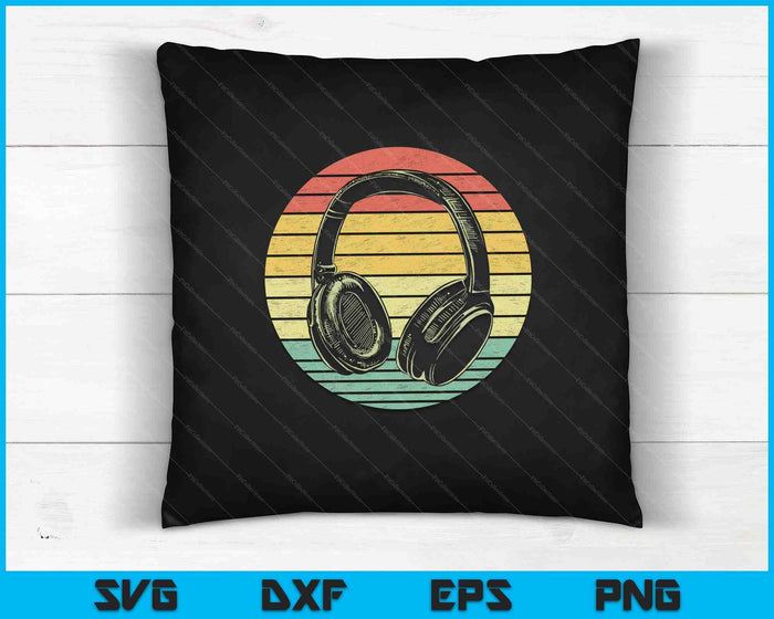 Funny Retro Headphones SVG PNG Cutting Printable Files Funny Retro Headphones SVG PNG Cutting Printable Files