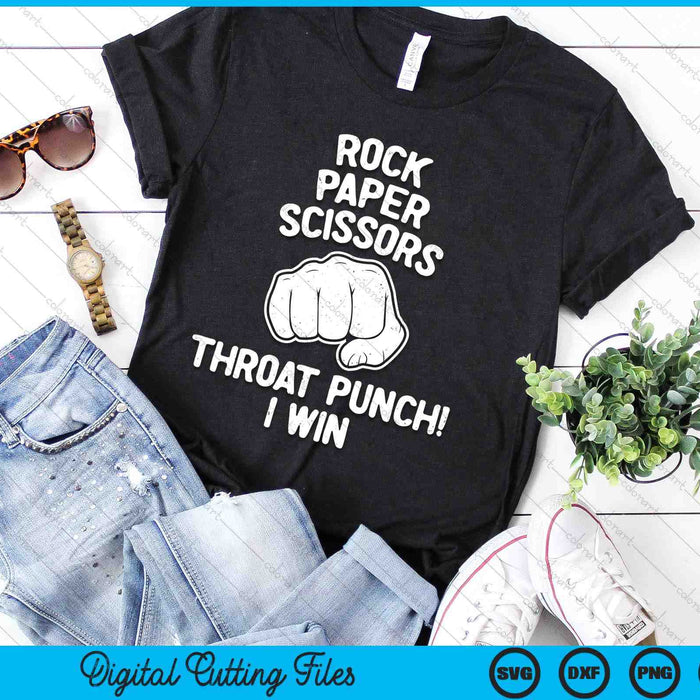 Funny Rock Paper Scissors Throat Punch I win SVG PNG Digital Printable Files Funny Rock Paper Scissors Throat Punch I win SVG PNG Digital Printable Files
