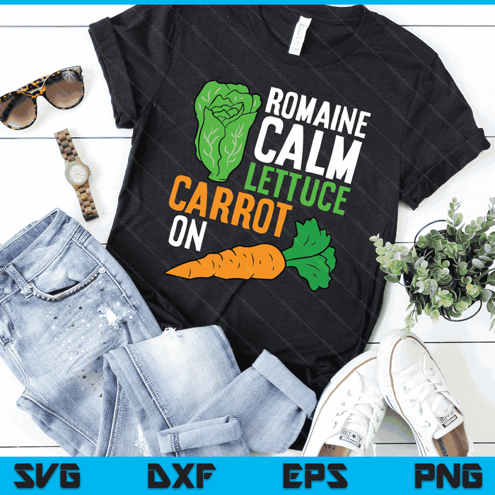 Funny Romaine Calm Lettuce Carrot On SVG PNG Digital Printable Files Funny Romaine Calm Lettuce Carrot On SVG PNG Digital Printable Files