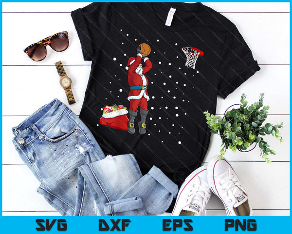 Funny Santa Claus Basketball Christmas Jumper SVG PNG Digital Printable Files