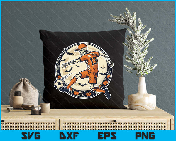 Funny Skeleton Soccer Men Boys Kids Halloween Costume SVG PNG Digital Printable Files