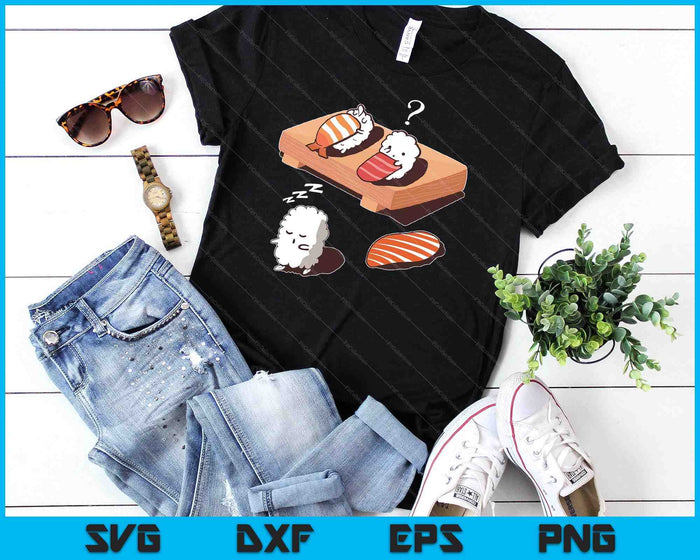 Funny Sleep Walking Sushi Japanese Foodie SVG PNG Digital Cutting Files Funny Sleep Walking Sushi Japanese Foodie SVG PNG Digital Cutting Files