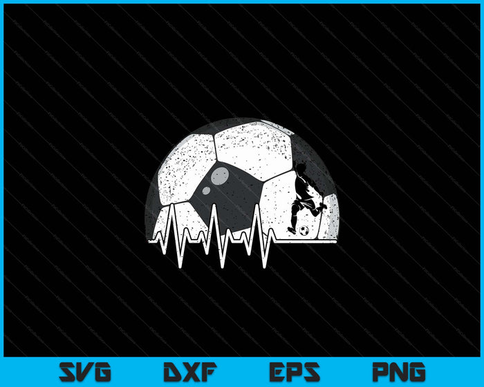 Funny Soccer Heartbeat Soccer Player SVG PNG Digital Cutting Files Funny Soccer Heartbeat Soccer Player SVG PNG Digital Cutting Files