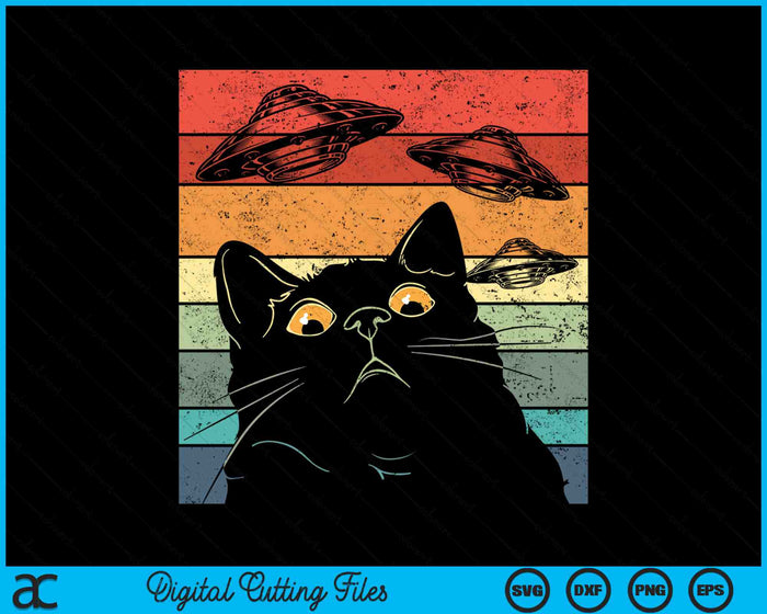 Grappige ruimteschip Alien Cat UFO SVG PNG digitale afdrukbare bestanden Grappige ruimteschip Alien Cat UFO SVG PNG digitale afdrukbare bestanden
