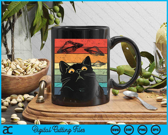 Grappige ruimteschip Alien Cat UFO SVG PNG digitale afdrukbare bestanden Grappige ruimteschip Alien Cat UFO SVG PNG digitale afdrukbare bestanden