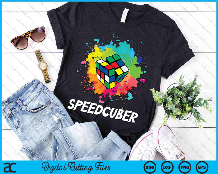 Grappige Speed Cuber puzzel SVG PNG digitale snijbestanden Grappige Speed Cuber puzzel SVG PNG digitale snijbestanden