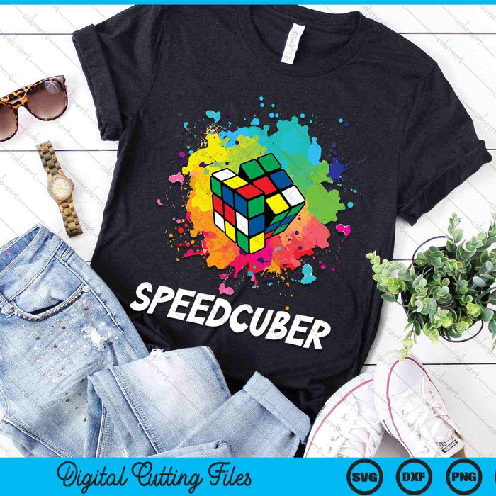 Grappige Speed Cuber puzzel SVG PNG digitale snijbestanden Grappige Speed Cuber puzzel SVG PNG digitale snijbestanden